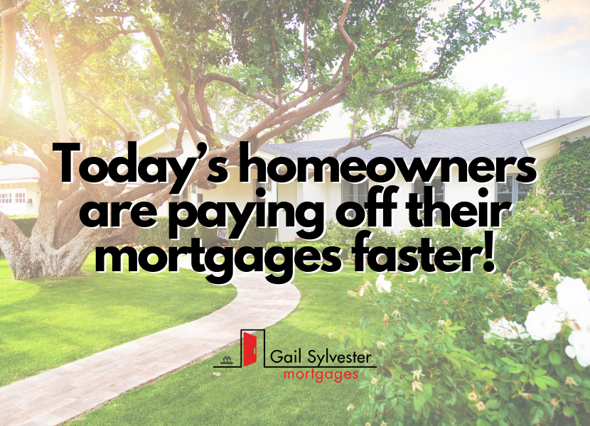 Today’s homeowners are paying off their mortgages faster! 