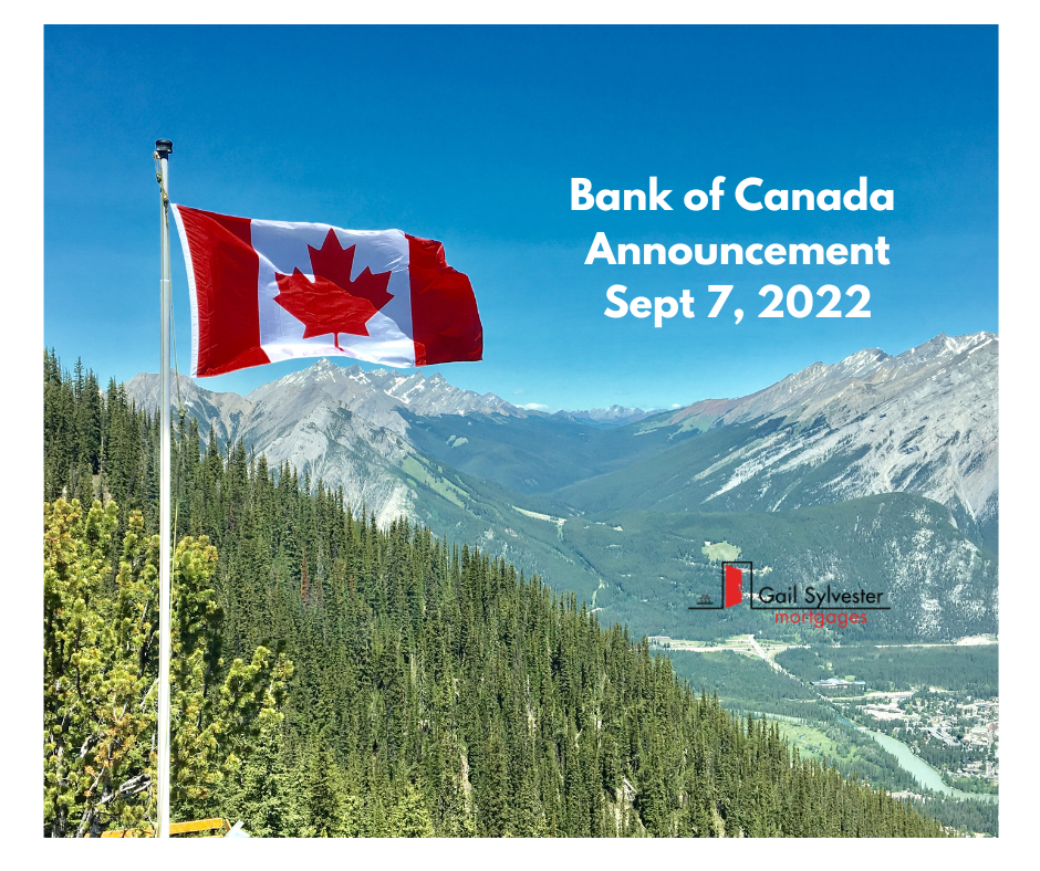 Bank of Canada Announcement Sept 7, 2022
